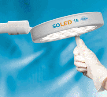 Image: The SOLED 15 LED lamp (Photo courtesy of ACEM Medical Company).